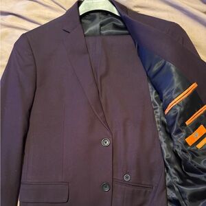 Elegant Men's Dark Purple Blazer and pants